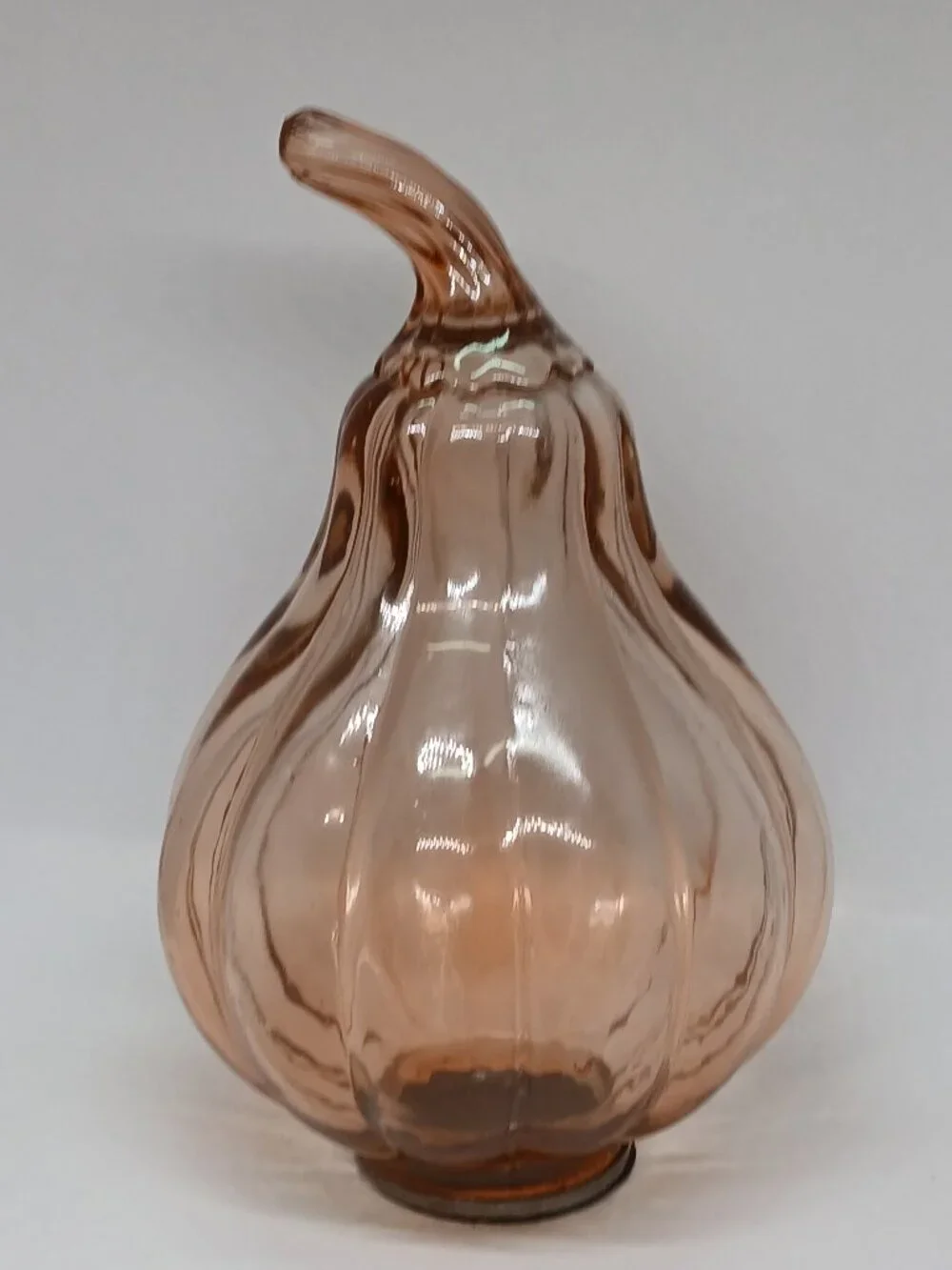 PINK GLASS FALL AUTUMN PUMPKIN DECORATION DECOR